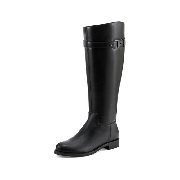 Black Leather Knee High Riding Boots Easy Spirit Aubrey Size 9.5 Wide - Picture 3 of 9